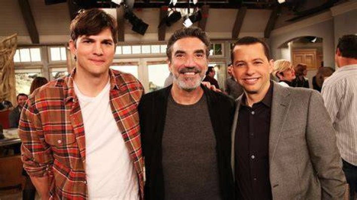 Chuck Lorre With Ashton Kutcher and Angus T. Jones